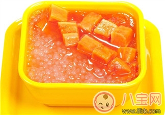 秋燥降火自制椰汁木瓜西米露 媽媽寶寶都愛(ài)吃！