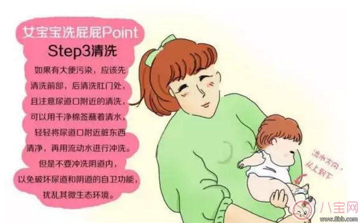 新生兒女寶寶私處護(hù)理圖解 女嬰兒私處護(hù)理方法