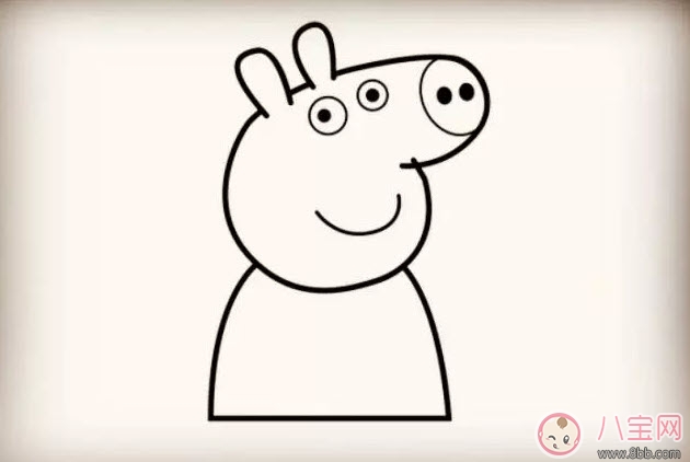 兒童簡筆畫小豬佩奇 小豬佩奇的簡筆畫
