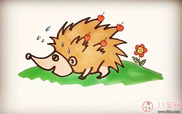 兒童小動(dòng)物簡(jiǎn)筆畫(huà) 森林里的小刺猬簡(jiǎn)筆畫(huà)