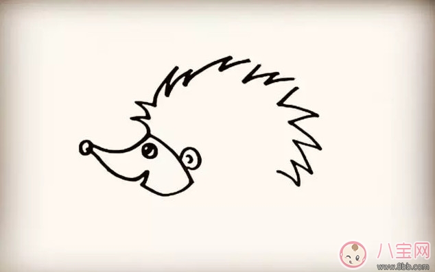 兒童小動(dòng)物簡(jiǎn)筆畫(huà) 森林里的小刺猬簡(jiǎn)筆畫(huà)