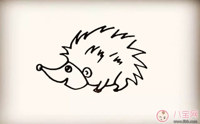 兒童小動(dòng)物簡(jiǎn)筆畫(huà) 森林里的小刺猬簡(jiǎn)筆畫(huà)