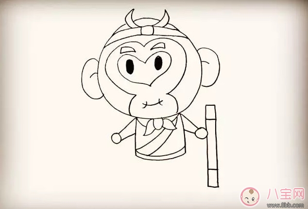 兒童簡筆畫 卡通人物齊天大圣孫悟空簡筆畫