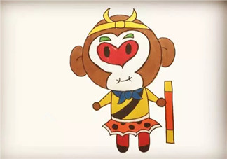 兒童簡(jiǎn)筆畫 卡通人物齊天大圣孫悟空簡(jiǎn)筆畫