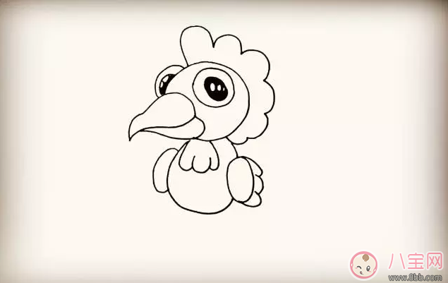 寶寶簡筆畫  簡單畫出大公雞