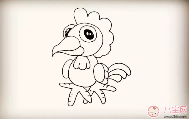 寶寶簡筆畫  簡單畫出大公雞
