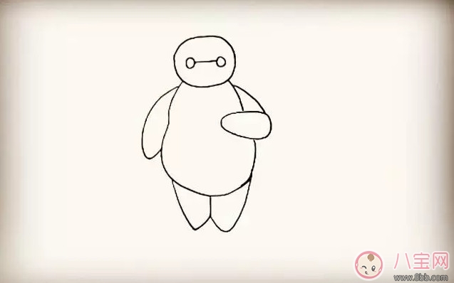 超能陸戰(zhàn)隊大白簡筆畫 寶寶簡筆畫