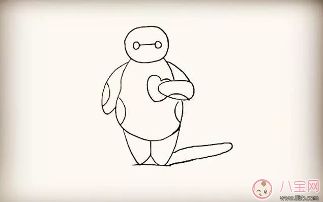 超能陸戰(zhàn)隊大白簡筆畫 寶寶簡筆畫