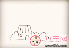 寶寶簡筆畫彩虹屋  這樣畫景色系列彩虹屋