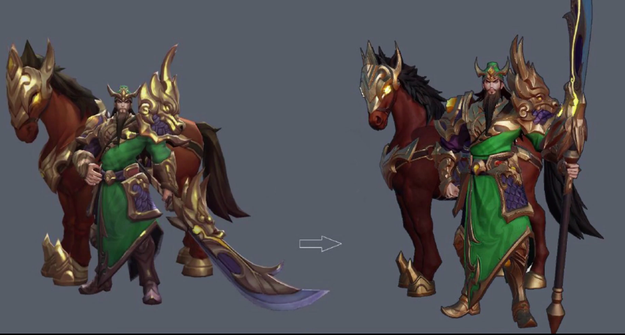 王者榮耀關羽三款皮膚即將優(yōu)化 優(yōu)化模型提前曝光