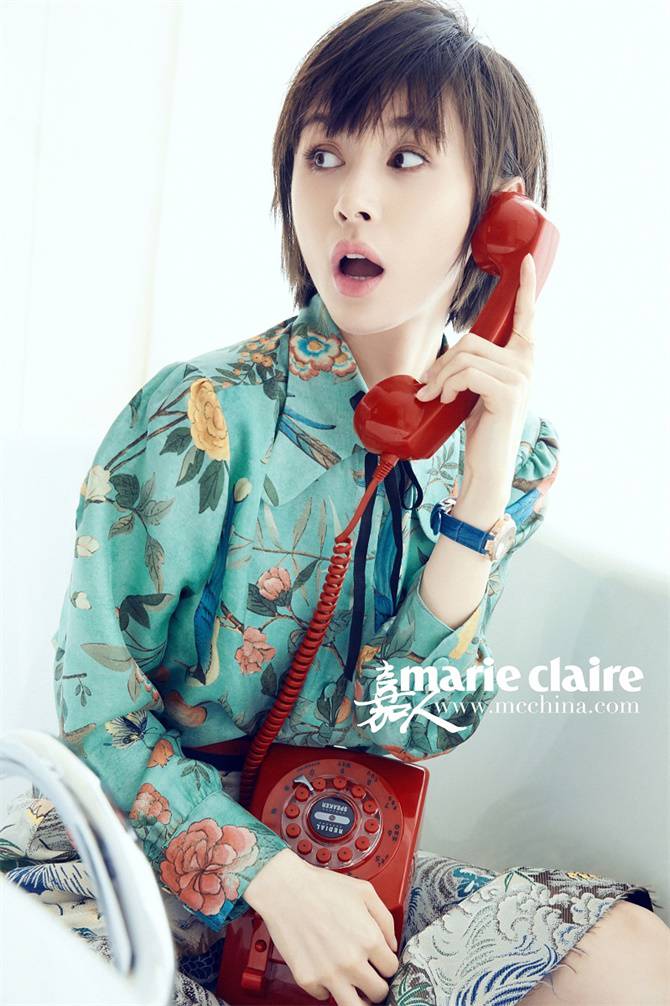 &ldquo;曲妖精&rdquo;王子文短發(fā)造型為《嘉人》拍攝人物大片