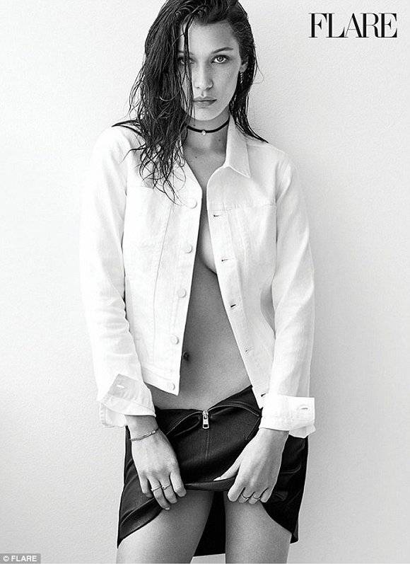 超模貝拉哈迪德真空上陣 拍攝《Flare》雜志封面