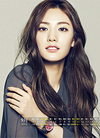 2016年9月美女日歷圖片 時(shí)尚簡約小清新