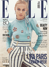 超模Viktoriya Sasonkina登《ELLE》11月雜志封面