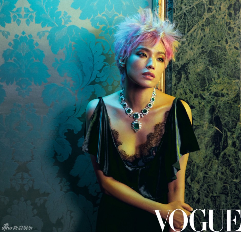 舒淇短發(fā)雜志封面大片 炫酷搖滾范兒十足