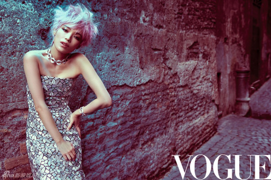 舒淇短發(fā)雜志封面大片 炫酷搖滾范兒十足