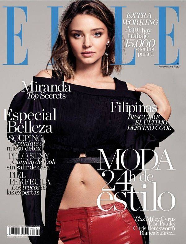 米蘭達(dá)可兒登雜志《ELLE》西班牙11月刊封面