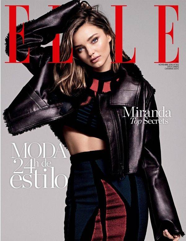 米蘭達(dá)可兒登雜志《ELLE》西班牙11月刊封面