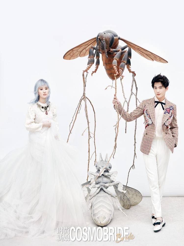 &ldquo;白夜夫婦&rdquo;時尚新娘封面大片 夢幻甜美顏值逆天