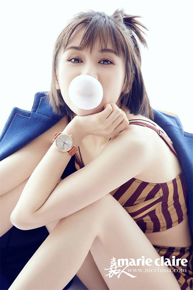 &ldquo;曲妖精&rdquo;王子文短發(fā)造型為《嘉人》拍攝人物大片