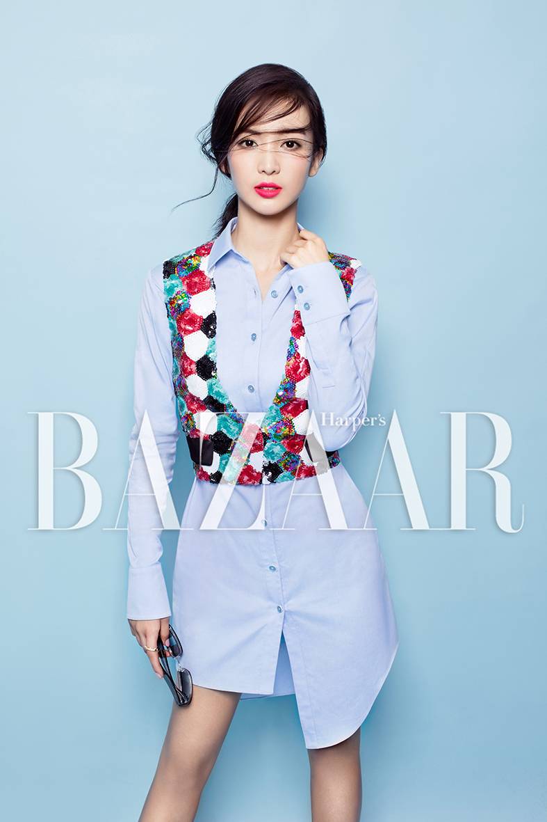 金晨夏日時(shí)尚寫真照曝光 清甜可人朝氣十足