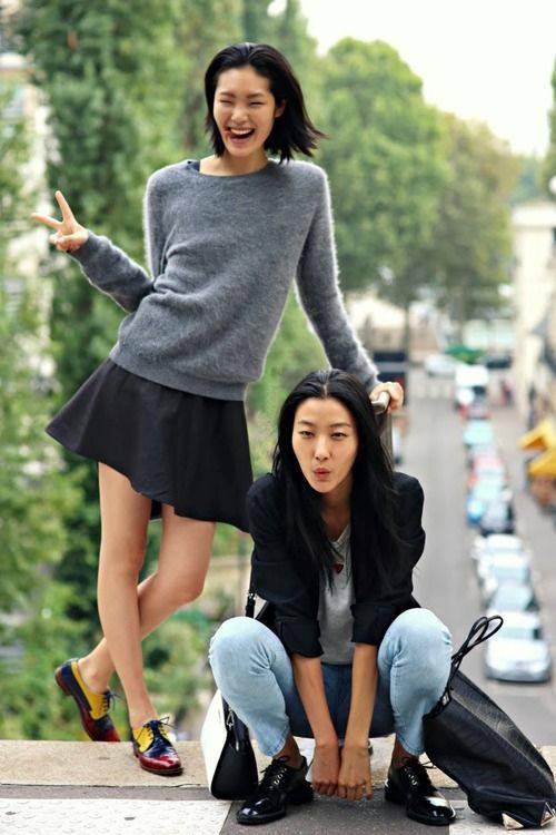 韓國模特樸智慧時尚簡約實用街拍