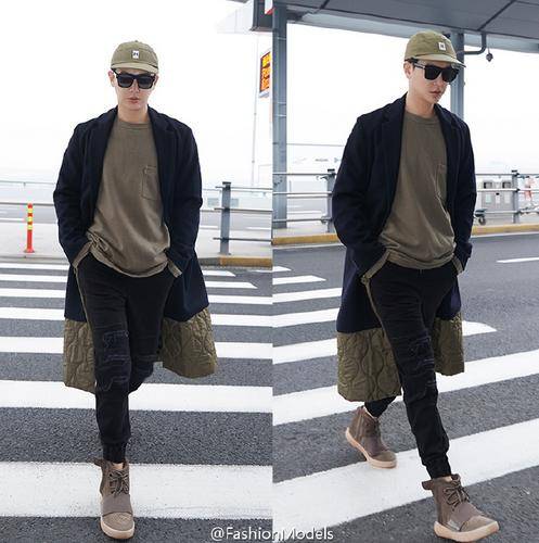 孫堅近期街拍曝光 飛行員外套+帽衫時尚溫暖兩不誤