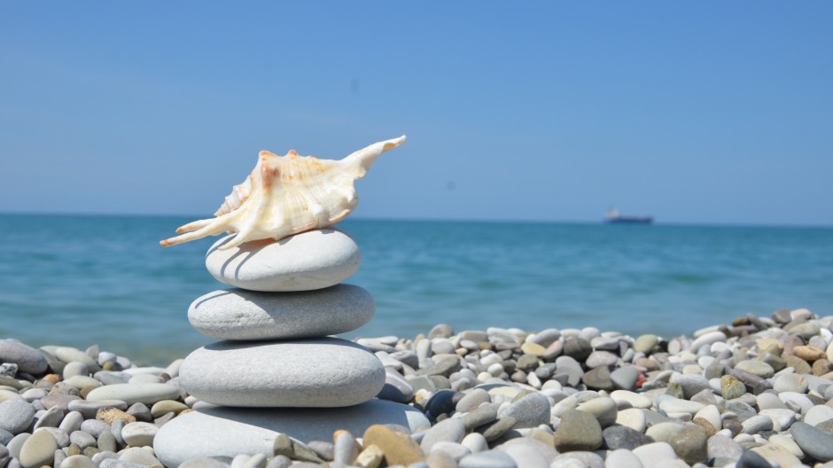 海邊鵝卵石風(fēng)景圖片大全