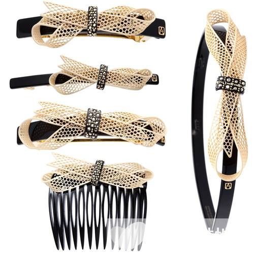 新款A(yù)lexandre de Paris for浪漫蝴蝶結(jié)發(fā)飾品