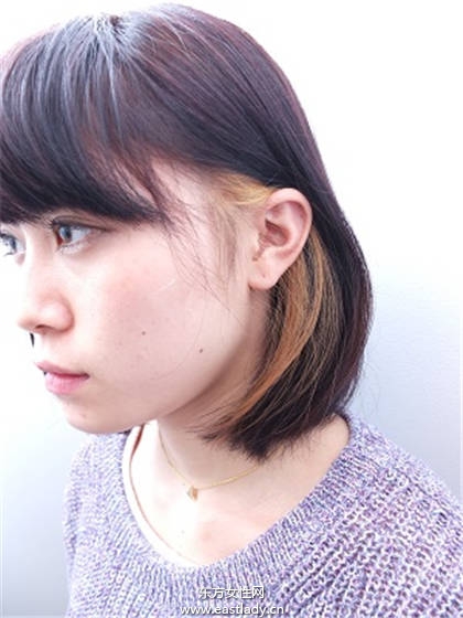 可以甜美也可以個性 日系夢幻內(nèi)側(cè)染發(fā)任你選