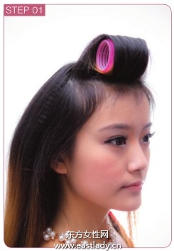 劉海后梳塑造韓式發(fā)型