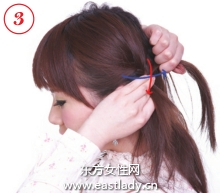 辮子的編法圖解之活波俏皮側(cè)編辮