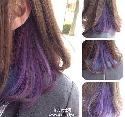 可以甜美也可以個性 日系夢幻內(nèi)側(cè)染發(fā)任你選