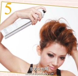 適合小臉發(fā)型的上翻劉海梳法