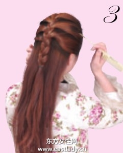 柔美俏皮三股辮散發(fā)端莊大氣氣質