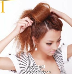 麻花辮式劉海突顯淡淡小女人味