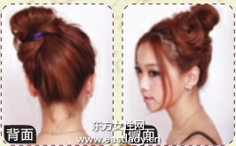 適合圓臉MM的中分劉海盤發(fā)發(fā)型設(shè)計