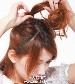 可愛(ài)發(fā)型之蓬松感半高盤發(fā)發(fā)型設(shè)計(jì)