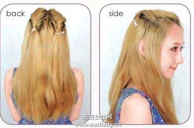 blingbling發(fā)飾夾打造維多利亞風情小發(fā)辮