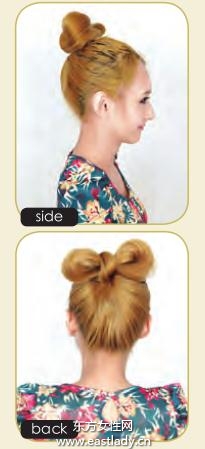 簡(jiǎn)單蝴蝶結(jié)發(fā)型 配上時(shí)尚前衛(wèi)眼妝可愛感十足