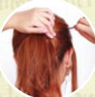 適合圓臉MM的外翻式束發(fā)發(fā)型