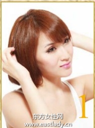 用麻花辮做出甜美短發(fā)造型