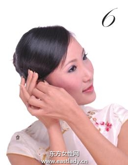 居家時尚盤發(fā)圖解 盡顯南方女子嫻靜