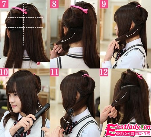 達(dá)人示范 少女直發(fā)DIY瞬變青春卷發(fā)