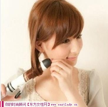 韓式簡易花苞頭的扎法圖解