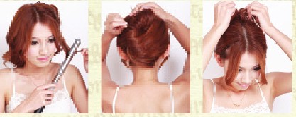 半卷發(fā)發(fā)型出門約會法定發(fā)型