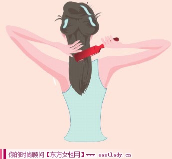 高雅古典盤發(fā)步驟起圓潤臉型作用