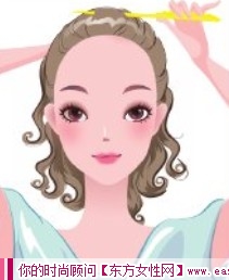 蓬松馬尾卷發(fā)型 突出臉蛋美