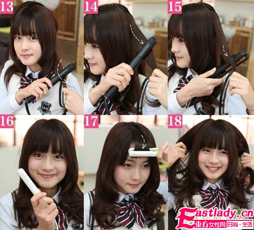 達(dá)人示范 少女直發(fā)DIY瞬變青春卷發(fā)
