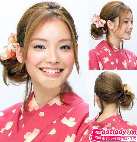 中短發(fā)怎么扎歪發(fā)髻好看